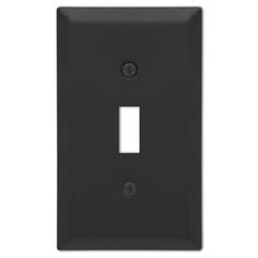 a black light switch cover on a white background