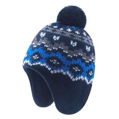 PRICES MAY VARY. 100% Acrylic Imported Elastic closure Hand Wash Only Cozy Lining Kids beanie hat for boys and girls in cold weather is made of soft Acrylic, available for child aged 1-7T Your boys or girls will look warm and cuddly with the trendy kids pompom beanie, great to wear on with everyday outfits Knit hat with good stretch for long time use. Available 3 Size: 1T-2T, fit for head circumference 17.7-18.8 inches, 2T-4T, fit for head circumference 18.8-20 inches, 4T-7T, fit for head circum Playful Warm Bonnet Cap, Warm Playful Cap Beanie, Playful Warm Hats For Outdoor, Playful Warm Beanie For Outdoor, Playful Winter Bonnet Cap, Cute Warm Bonnet For Winter, Blue Winter Hats For Cold Weather, Playful Blue Winter Beanie, Warm Cute Bonnet For Winter