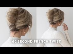 French Twist Updo, Hair Updos Tutorials, Twist Updo, French Twist Hair, Simple Ponytails, Easy Hair Updos, Bun Tutorial, Up Dos For Medium Hair, Up Dos