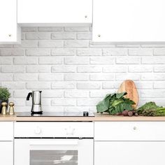 the kitchen counter is clean and ready to be used as an appliance for cooking