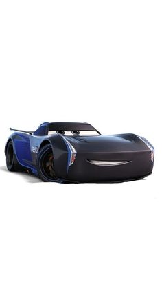 a blue and black car is shown in this 3d rendering image from disney's cars movie