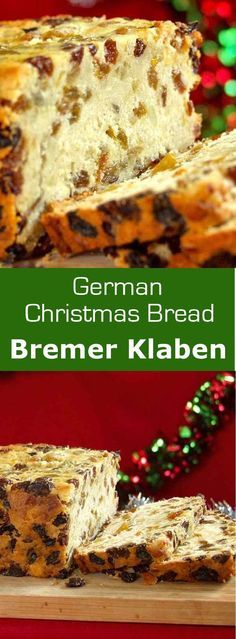 german christmas bread on a cutting board