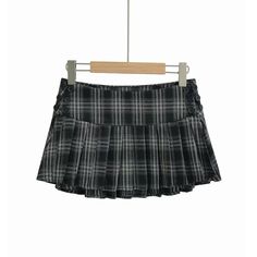 Olivia Mark - Vintage Plaid Fabric Pleated Mini Skirt with Low Waist, Exuding Sensual Appeal Traditional Chinese Dress, Tie Skirt, Cotton Texture, Sports Skirts, Plaid Fabric, Vintage Plaid, Chinese Dress, Pleated Mini Skirt, Sleeveless Maxi Dress