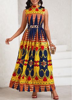 Color:Yellow;Size:S;Size:M;Size:L;Size:XL;Size:XXL;Package Contents:1 X Dress;Occasion:Other;Style:Casual; Yellow Fitted Ankara Fabric Dress, Yellow Ankara Fabric Maxi Dress, Yellow V-neck Patchwork Dress, Yellow Printed Ankara Fabric, Stand Collar Dress, Yellow Floral Print Non-stretch Dress, Solid & Striped, African Dresses For Women, Latest African Fashion Dresses