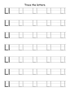 trace the letters worksheet for kids to practice their handwriting and letter recognition skills