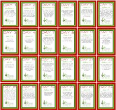 a large red and green christmas themed table plan