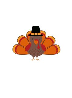 a turkey with a hat on its head is standing in front of a white background