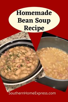 the homemade bean soup recipe is ready to be eaten