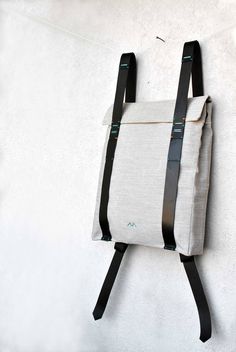 Men's backpack leather, gray canvas rucksack, canvas minimalist backpack, contemporary bag, geometric backpack is a real eye catcher. Crafted with stylish urban aesthetics in mind. This minimalist handcrafted Backpack is made from waterproof canvas and Italian leather. A geometric backpack for around town for keeping your stuff and computer safe. Simple yet versatile canvas rucksack for every man and woman looking to add a bit of peace of mind to their daily travels. Each piece is a unique maste Modern Canvas Backpack With Adjustable Strap, Modern Canvas Backpack, Modern Everyday Canvas Backpack, Modern Canvas Backpack For On-the-go, Modern Gray Rectangular Backpack, Modern Canvas Standard Backpack, Modern Gray Standard Backpack, Minimalist Backpack With Adjustable Strap, Canvas Rucksack