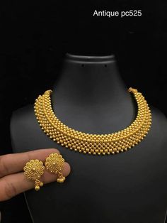 Gold set Gold Necklace Set Maharashtrian, Gold Earrings Indian Wedding Bridal, Maharashtrian Gold Jewellery, Thushi Necklace Gold, Gold Thushi, Bonney One Piece, Jhumkas Earrings