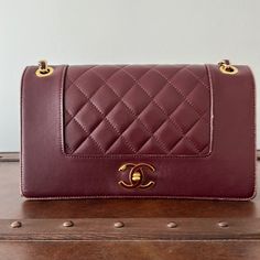 Burgundy Chanel Bag With Gold Hardware. Good Condition Chanel Bags, Chanel Bag, Gold Hardware, Limited Time, Chanel, Bag Lady, Conditioner, Shoulder Bag, Gold