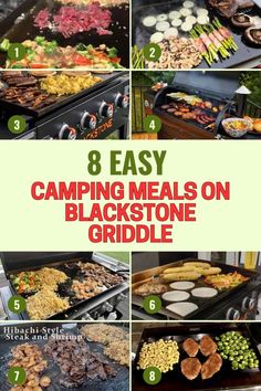 grilling meals on the griddle are easy to make, and delicious for camping