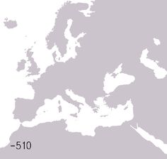 a map of europe with the number of cities and towns in white on grey background