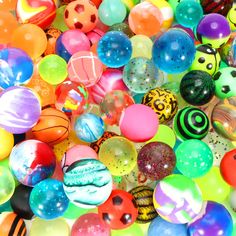 PRICES MAY VARY. Package Include: 60pcs bouncy balls for kids, packing by mixed colourful pattern bouncy balls Diameter Size(approx.): 20mm/0.08inch, 27mm/1.1 inch, 32mm/1.26 inch. Multi-size bouncy ball mixed to meet children's various toy experiences Material: Reliable high quality rubber, environmentally safe materials, safe small bouncy balls for kids and cats Features: Bright colour, lightweight, good elasticity. New bounce balls will be a little smelling but will not affect the use, please Bouncing Balls, Kids Party Favors, Ball Birthday Parties, Toddler Birthday Party, Bouncy Ball, Ball Birthday, Bouncy Balls, Toddler Birthday, Kids Items