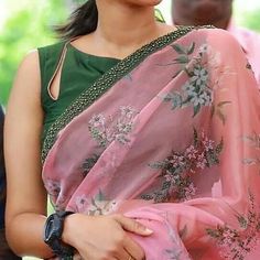 Full Neck Blouse, Photo Pinterest, Chiffon Sarees