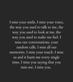 a black and white photo with text that reads i miss you, i miss you