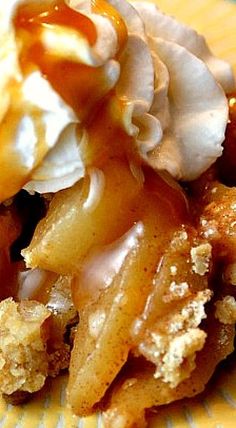 a close up of a plate of food with fruit and ice cream toppings on it