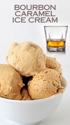 Creamy and rich, this Bourbon Caramel Ice Cream is the perfect blend of sweet caramel and a subtle hint of bourbon. Made with heavy cream, dulce de leche, and your favorite bourbon, this easy-to-make recipe results in a smooth, luxurious ice cream. The bourbon not only adds a delicious flavor but also helps to prevent the ice cream from freezing too hard. Ideal for a refreshing treat, it pairs wonderfully with pies, cakes, or enjoyed on its own.  #BourbonCaramelIceCream #IceCreamLovers #HomemadeDessert #SweetTreats #DessertInspo Homemade Caramel Ice Cream, Ice Cream Bon Bons Recipe, Beer Ice Cream Recipe, Boozy Ice Cream Recipes, Rum Ice Cream, Whiskey Ice Cream, Caramel Ice Cream Recipe, Cupcake Savvy, Bourbon Ice Cream