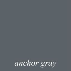 the words anchor gray are written in white on a dark grey background, and there is a