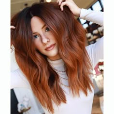 Red Hair Colors, Auburn Red Hair, Red Hair Looks, Bronze Hair, Half Shaved