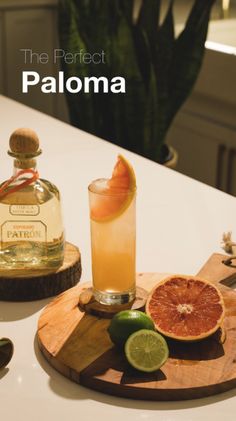 the perfect paloma is served with grapefruit and lime