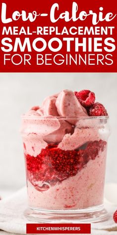 the cover of low calorie meal - replacer smoothies for beginners