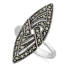 Sterling Silver Marcasite Rings | Marcasite Rings - 70% Below Retail Silver Jewelry Diy, Marcasite Jewelry, Marcasite Ring, Sterling Silver Marcasite, Bohemian Jewelry, Silver Turquoise, Turquoise Sterling Silver, Sterling Ring, Silver Bracelets