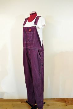 Item# 220948 Overalls are a great garment for theater, halloween, anime, cosplay costumes, Gardening, team sporting events, game day, dance attire or for your personal comfort.  I offer upcycled pairs that have been dyed or new pairs that can be ordered per size and color! ABOUT OVERALLS: Overalls are loose fitting. The waist measurement is about 1-2 inches larger than what you would normally wear.  Adult Small  32-34" waist.  Medium  34-36" waist, Large 36-38 waist and  XL are 38-42 waist.  DET Affordable Red Cotton Overalls, Cheap Red Casual Overalls, Cheap Red Cotton Overalls, Red Overalls, Overall Pants, Dance Attire, Cotton Overalls, Mens Overalls, Bib Overalls