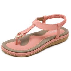 Comfort Slip On Sandals – Comfy Sandals Ankle Strap Sandals Flat, Lady Shoes, Rose Beige, Ankle Strap Flats, Women Flats, Beach Flip Flops, Womens Summer Shoes, Ankle Support, Fashion Sandals