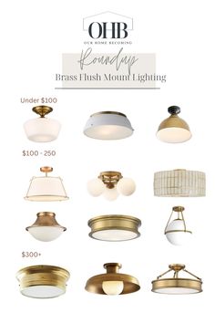 the brass flush light fixture is on sale for $ 300, and it's up to