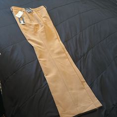 Really Nice Pair Of Pants New With Tags Fitted Khaki Wide Leg Work Pants, Fitted Wide-leg Khaki Work Pants, Fitted Wide Leg Khaki Work Pants, Fitted Beige Wide Leg Work Pants, White Slacks, Animal Print Pants, Slacks Trousers, Fitted Dress Pants, Tuxedo Pants