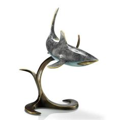 Shark By SPI Home | Home Accents | Modishstore Shark Sculpture, Fly Fishing Flies Pattern, Fish Sculpture, Nautical Gifts, Decorative Sculpture, Balloon Dog, Patina Finish, Design Toscano, Sculptures & Statues