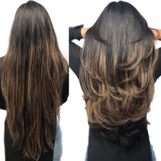 Long Voluminous Haircut with Layers Long Brown Hair With Layers Balayage, Layers For Extra Long Hair, One Length Vs Layers Long Hair, Very Layered Hair Long, Extra Long Haircuts, Long Hairstyles Cuts Haircuts, Long Graduation Haircut, Hair For Long Haircuts, Long V Haircut With Layers