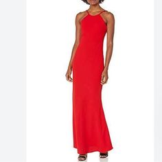 True Red Poly Gown With Zip Back. Approximately 66” Long And 4” Longer In Back 19” Across Chest Elegant Calvin Klein Maxi Dress For Party, Fitted Calvin Klein Maxi Dress For Evening, Elegant Calvin Klein Formal Maxi Dress, Elegant Calvin Klein Evening Maxi Dress, Calvin Klein Elegant Evening Maxi Dress, Calvin Klein Red Formal Dress, Calvin Klein Red Dresses, Calvin Klein Sleeveless Maxi Dress For Evening, Calvin Klein Fitted Sleeveless Maxi Dress