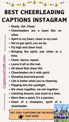 the best cheerleadering captions instagrams for cheerleaders are here