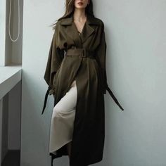 Rochelle Satin Puff Sleeve Trench Coat