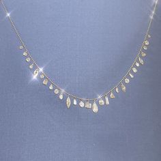 A sparkling and gorgeous Necklace containing 4.8 carats of diamonds, specifically old mine cuts, hearts, trillions, marquise, pears, and princess. The diamond span 5.5 inches,  with a length of 16 inches. Extensions available upon request. The diamonds are ranging from G-K color VS to I- clarity. marked 750 for the 18K All of the diamonds are natural and earth mined. Designed and made in my shop. Custom requests welcome Marquise Cut Diamond Necklace With Accents, Marquise Cut Diamond Necklaces With Accents, Dazzling Marquise White Gold Necklace, Dazzling White Gold Marquise Necklace, Silver Marquise Necklace With Single Cut Diamonds, Luxury Gold Marquise Cut Necklace, Dazzling Marquise Diamond Necklace, Dazzling Marquise Necklace With Diamond Accents, Exquisite Marquise Diamond Necklace