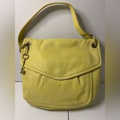 New Vintage Handbag Nwt. Convertible Flap Style Spring Satchel Shoulder Bag With Gold-tone Hardware, Yellow Satchel For Everyday Use, Yellow Flap Bag With Adjustable Strap For Everyday Use, Casual Bags With Gold-tone Hardware For Errands, Yellow Hobo Bag With Detachable Strap For Everyday, Spring Crossbody Bag With Gold-tone Hardware, Casual Shoulder Bag With Gold-tone Hardware For Errands, Yellow Crossbody Satchel With Handle Drop, Yellow Flap Bag With Gold-tone Hardware For Everyday