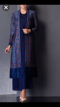 Long Jacket Suits Indian, Suits With Shrugs, Kurta With Long Jacket Women, Jackets On Kurtis For Women, Shrug Kurta Designs Women, Velvet Shrug Long, Jacket Kurta Woman, Jacket Pattern Dress Indian, Long Jacket Outfit Indian Wedding