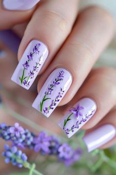 Looking for fresh and fabulous summer nails? Check out our top 30 picks for trendy nail designs that'll make your summer outfits pop. #spring #nail Lavender Flower Nail Designs, Colourful Acrylic Nails, Stylish Nail Art, Colors For 2024, Summer Nail Colors, Summer Nail Ideas, Nails Arts, Summer Nail Designs