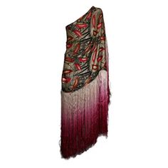 Brown Shawl, Fashion Decades, Ombre Scarf, Red Shawl, Vintage Shawls, Fringe Shawl, Brown Scarves, 30s Fashion, Antique Clothing