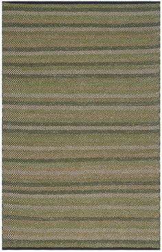 8' x 10' Flat Weave Carpet, Safavieh Rug, Navajo Rugs, Lodge Style, Green Area Rug, Kilim Area Rug, Green Area Rugs, Striped Rug, Central Asia