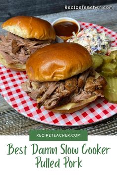 the best damn slow cooker pulled pork sandwich