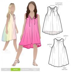 a woman's dress and top sewing pattern