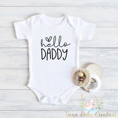 "Introducing our adorable collection of baby bodysuits and toddler shirts! These charming and comfortable garments are perfect for your little ones to rock in style and comfort. Each piece is carefully crafted with love and attention to detail to ensure a delightful experience for both parent and child. 🌟 Key Features:       💜Superior softness: Made from premium, high-quality fabrics, our baby bodysuits and toddler shirts are incredibly soft and gentle on delicate skin. Your little bundle of j Cute Short Sleeve White Cotton Bodysuit, Cute White Cotton Short Sleeve Bodysuit, White Cotton Cute Short Sleeve Bodysuit, Family Matching Short Sleeve Bodysuit For First Birthday, White Cotton Family Matching Onesie, Cute White Short Sleeve Bodysuit, White Onesie With Letter Print For Gender Reveal, White Family Matching Bodysuit With Name Print, Playful White Onesie With Name Print