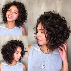 Wedge Curly Bob Short Hairstyles For Thick Curly Hair Round Faces, Medium Length Curly Bob, Angled Curly Bob, Body Perms, Short Thick Curly Hair, Curly Hair Cuts For Round Faces, Naturally Wavy Bob, Curly Layered Bob, Bob Fringe