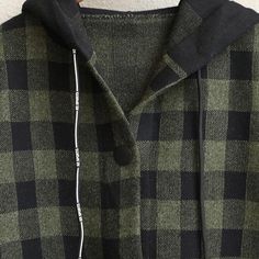 New Loose Hoodie Plaid Thicken Coat Women 2018 Casual Jackets Q1922
.
Materials used: Wool covering yarn

Measurement:One size fits all for this item. Please make sure your size doesn't exceed this size: XXL/BUST-110cm  

 length 79cm / 30.81"
bust 110cm / 42.9"
hem 126cm / 49.14"
Shoulder 38cm / 14.82"
Sleeve length 54.5cm / 21.255"
Armhole 43cm / 16.77"
Cuff 21cm / 8.19"


This dress is made of cotton or linen fabric, soft and breathy. 

Flattering cut. Makes you look slimmer and matches easil Hooded Plaid Outerwear For Spring, Hooded Plaid Outerwear For Winter, Casual Hooded Jacket For Cold Weather In Fall, Green Hooded Jacket For Fall, Green Hooded Jacket For Cold Weather In Fall, Casual Plaid Hooded Outerwear, Casual Hooded Plaid Outerwear, Oversized Green Outerwear With Drawstring Hood, Green Hooded Outerwear For Fall