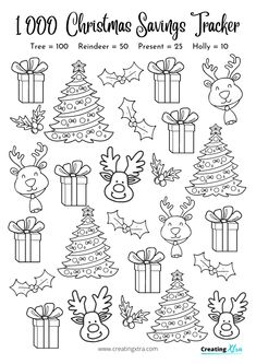 christmas savings tracker for kids to print out