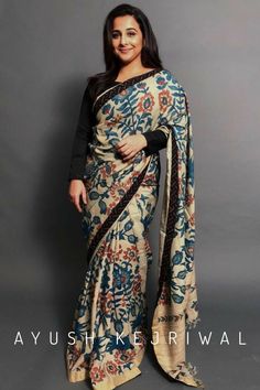 Vidyabalan Style, Vidya Balan Saree, Sambalpuri Saree, Long Blouse Designs, Cotton Saree Blouse Designs, Saree Bollywood