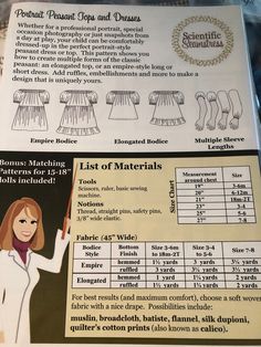 the instructions on how to sew an apron for women's clothing and accessories